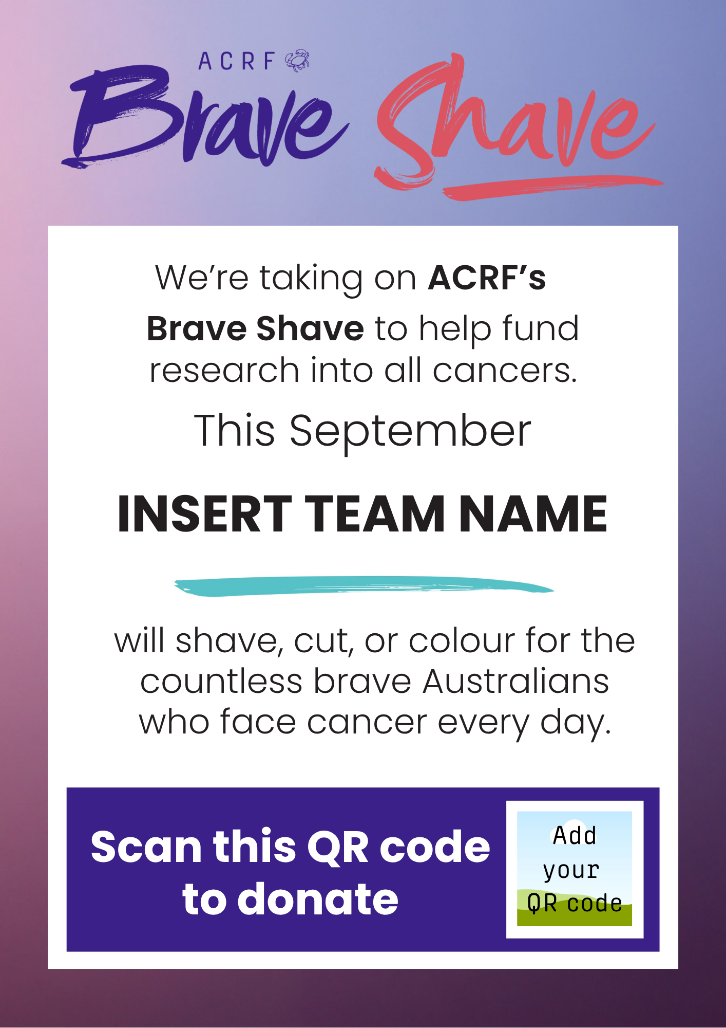 Brave Shave Team Poster